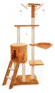 Hawaj Škrabadlo pro kočky 138 cm červeno-hnědá KF8054RB