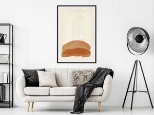 Plakát Pobřežní atmosféry - abstraktní kompozice oranžových figur
