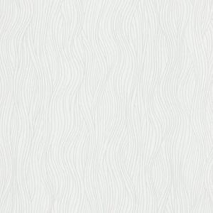 Vliesové tapety na zeď Kylie 82400, rozměr 10,05 m x 0,53 m, vlnovky bílé s metalickou spárou, NOVAMUR 6833-10