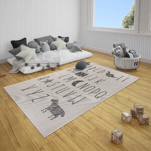 Hanse Home Collection koberce Dětský kusový koberec Flatweave 104884 Cream/Black - 160x230 cm