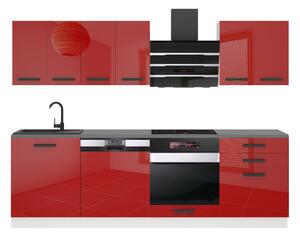 Kuchyňská linka Belini Premium Full Version 240 cm červený lesk s pracovní deskou SUSAN Výrobce