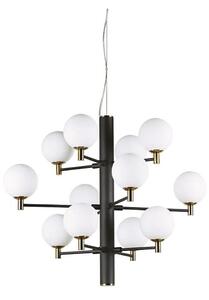 Ideal Lux - LED Lustr na lanku COPERNICO 12xG9/3W/230V pr. 71 cm černá