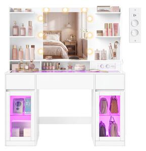 Toaletní stolek se zrcadlem a RGB LED osvětlením RDTB35145WB01