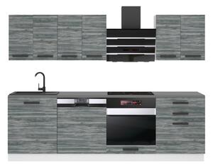 Kuchyňská linka Belini Premium Full Version 240 cm šedý antracit Glamour Wood s pracovní deskou SUSAN Výrobce