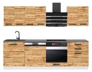Kuchyňská linka Belini Premium Full Version 240 cm dub wotan s pracovní deskou SUSAN