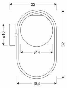 Nástěnné svítidlo CORDEL 1xG9/28W/230V černá/kouřová černá