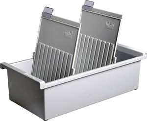 HAN 955-0-1-11 kartotéční box světle šedá max. počet karet: 1300 karet DIN A5 na výšku