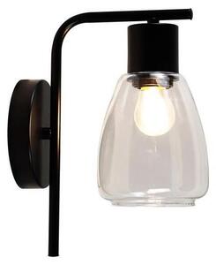 Nástěnná lampa MOLDO 1xE27/40W/230V černá/čirá