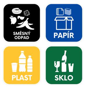 Samolepky na odpadkové koše, vícebarevná