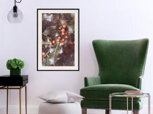 Plakát Magický keř - rostlina s zelenými listy ve vánoční atmosféře