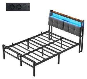 Kovová postel s LED osvětlením 120 cm RMBB35120G101