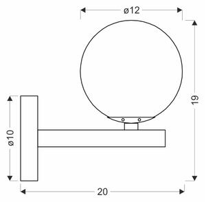 Nástěnná lampa KAMA 1xG9/28W/230V černá/kouřová černá