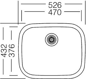Nerezový dřez Sinks NEPTUN 526 V 0,6mm matný