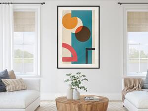 Plakát Skrytý tvar - barevné geometrické tvary v abstraktním stylu