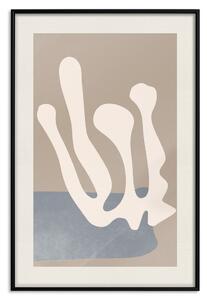 Plakát Vegetable cut-out - světlý fantazijní vzor s abstraktním motivem