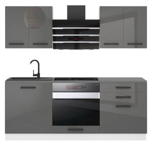 Kuchyňská linka Belini Premium Full Version 180 cm šedý lesk s pracovní deskou MARY Výrobce