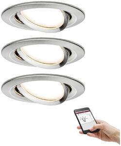 Paulmann 92959 LED vestavné svítidlo, LED, 18 W, železo (kartáčované), sada 3 ks