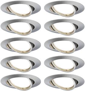 Paulmann 93399 LED vestavné svítidlo LED GU10 železo (kartáčované), bez LED žárovky