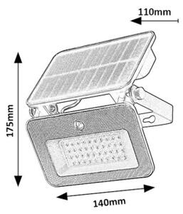 Rabalux 77159-LED Solární reflektor se senzorem LED/6W/3,7V 3000/4000/6500K IP65