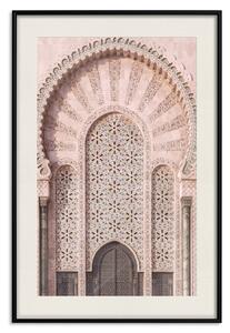 Plakát Ozdobená brána - architektura brány zdobená ornamenty v Maroku