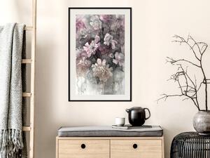 Plakát Barevný pocit - rostlinná kompozice květin ve stylu akvarelu