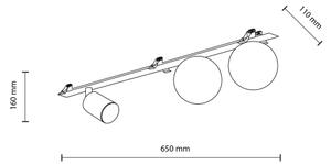 Podhledové bodové svítidlo VOX 2xG9/8W/230V + 1xGU10/10W černá
