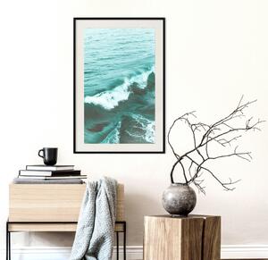 Plakát Hravá vlna - mořská kompozice tyrkysové vody s malými vlnami