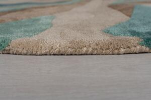 Flair Rugs koberce Ručně všívaný kusový koberec Infinite Splinter Teal - 80x150 cm