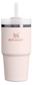 Světle růžová termoska s brčkem z nerezové oceli 600 ml Quencher H2.0 FlowState Tumbler Rose Quartz – Stanley