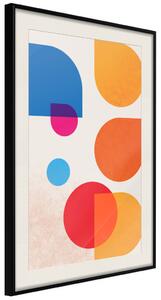 Plakát Barevný řád - barevné geometrické tvary v abstraktním motivu