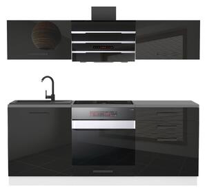 Kuchyňská linka Belini Premium Full Version 180 cm černý lesk s pracovní deskou SOPHIA