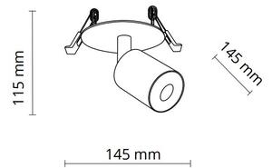 Podhledové bodové svítidlo NEX 1xGU10/10W/230V bílá