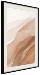 Plakát Klesající mlha - jedinečná abstrakce ve vlnách teplých odstínů