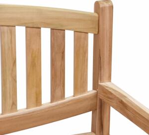 Zahradní lavice DIVERO, teakové dřevo, neošetřená, 120 cm