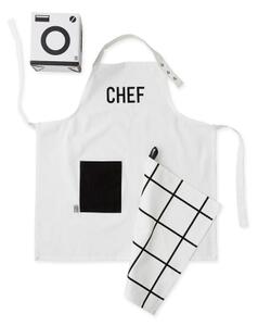 Dětská kuchyňská zástěra s utěrkou Little Chef Design Letters