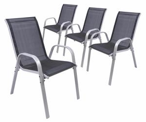 Stohovatelné zahradní židle, sada 4 ks