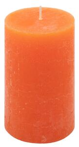 Oranžová parafínová svíčka rustikální 11,5 cm, 40 h,12 ks