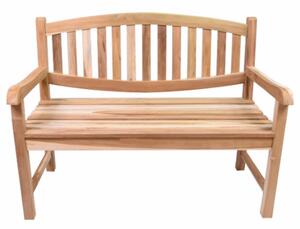 Zahradní lavice DIVERO, teakové dřevo, neošetřená, 120 cm