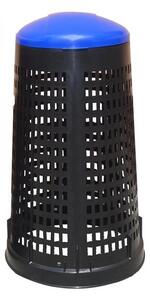 Venkovní odpadkový koš - plastový, 120 l, modrá