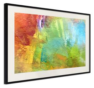 Plakát Hory shora horizontálně - unikátní barevná abstrakce s texturou malby