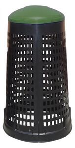 Venkovní odpadkový koš - plastový, 120 l, zelená
