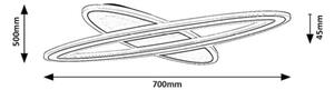 Rabalux 71313-LED Stm. stropní svítidlo TANELI 70W/230V 3000/4000/6000K černá+DO