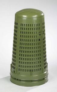 Venkovní odpadkový koš - plastový, 120 l, zelená