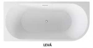 BESCO vana volně stojící ZOYA, 1500×750, pravé, sifon chrom, sanitární akrylát VANZOYA150P - Besco