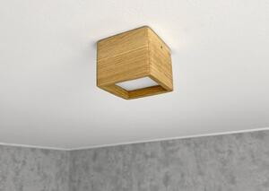 Světlo z dubu, 10W, výroba v ČR, stropní svítidlo BLOKK S 10W, vyrobené ručně z dubového dřeva Neutrální bílá 4000 K