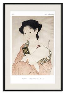 Plakát Žena pudrující krk