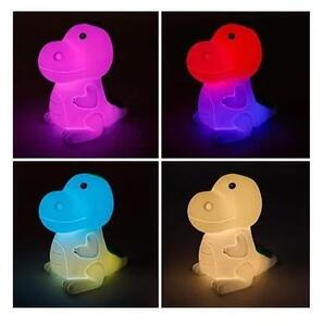 LED RGB Stm. nabíjecí dětské noční světlo LED/2,5W/5V 3000K 1200 mAh dinosaurus