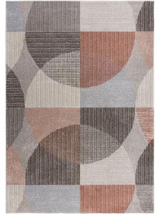 Flair Rugs koberce Kusový koberec Cadiz Centro Cirkles Grey/Pink Rozměry koberců: 120x170