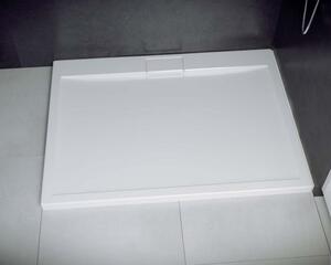 BESCO AXIM OBDÉLNÍK akrylátová vanička, 100x80x4,5 cm, bílá, bez nožiček VANKAXIM1080BB - Besco