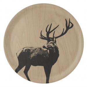 Kulatý dřevěný tác Deer 35 cm Muurla